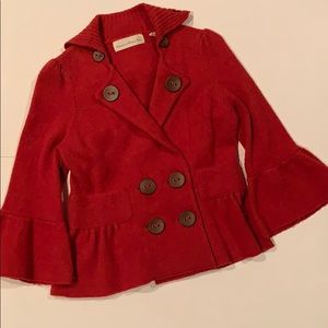Anthropologie, Charlie & Robin Sweater, Tomato Red